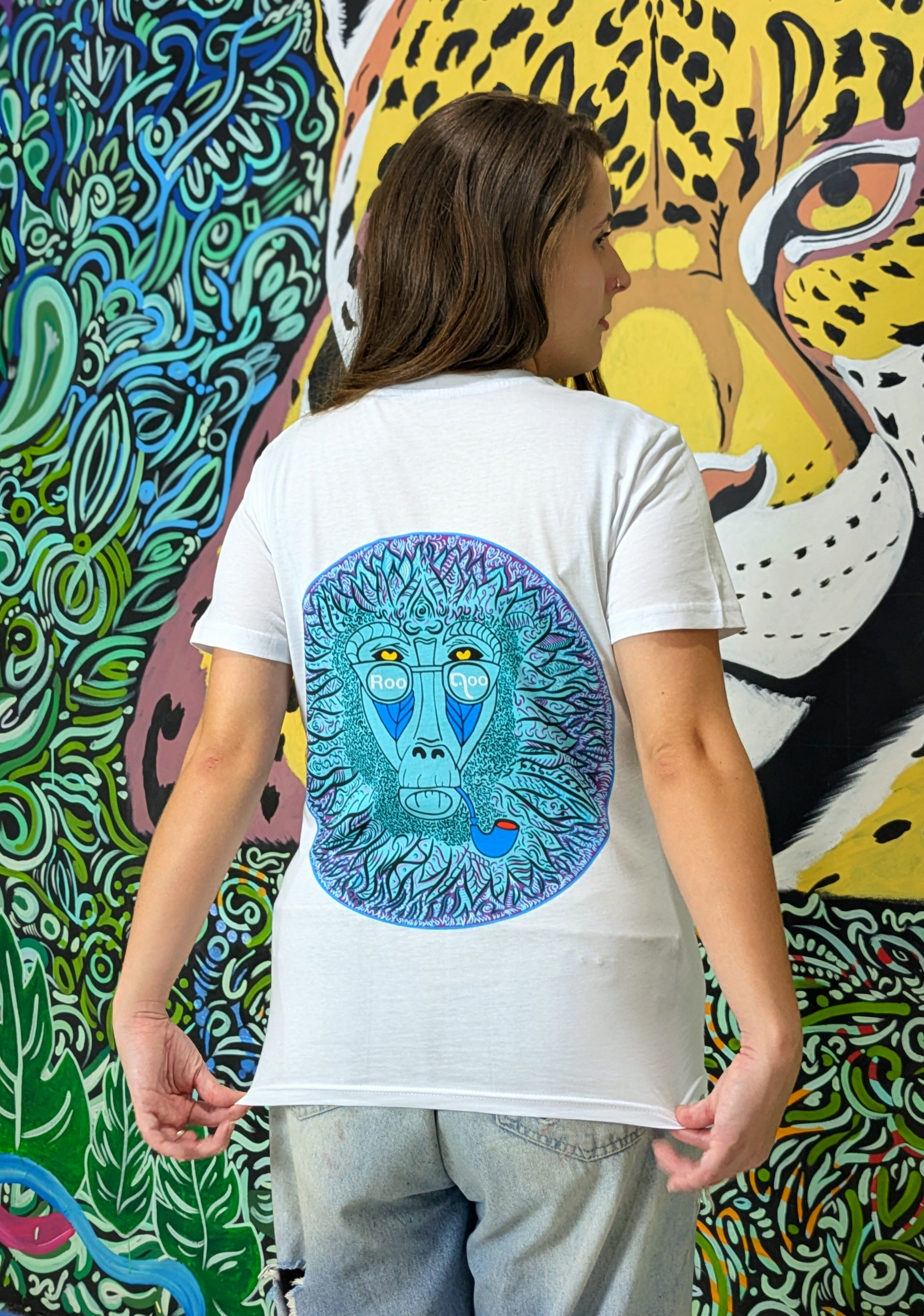 Mystic Monkey: Women's White T Shirt