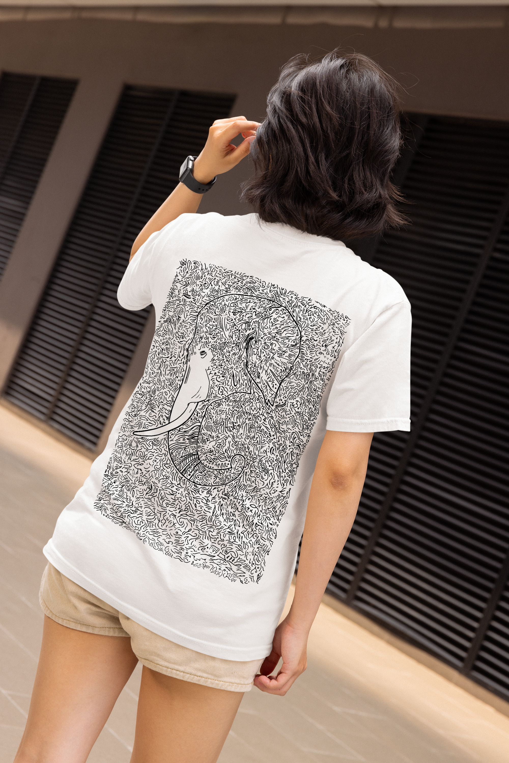 Wandering Giant: Women's White Tee