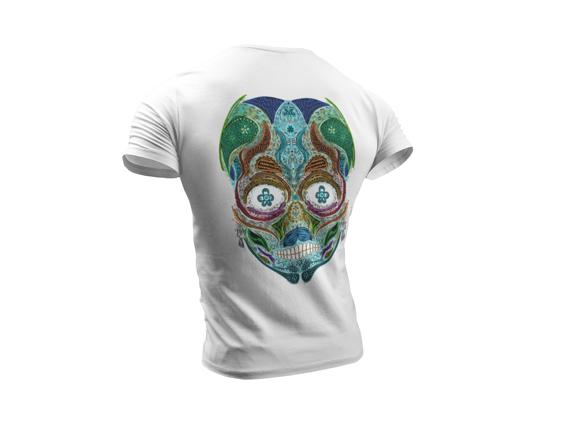 Night Light: Men's White T Shirt