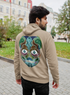 men's desert dust psychedelic sustainable hoodie night light back