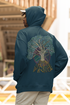 men's stargazer blue psychedelic sustainable hoodie rooti roo back