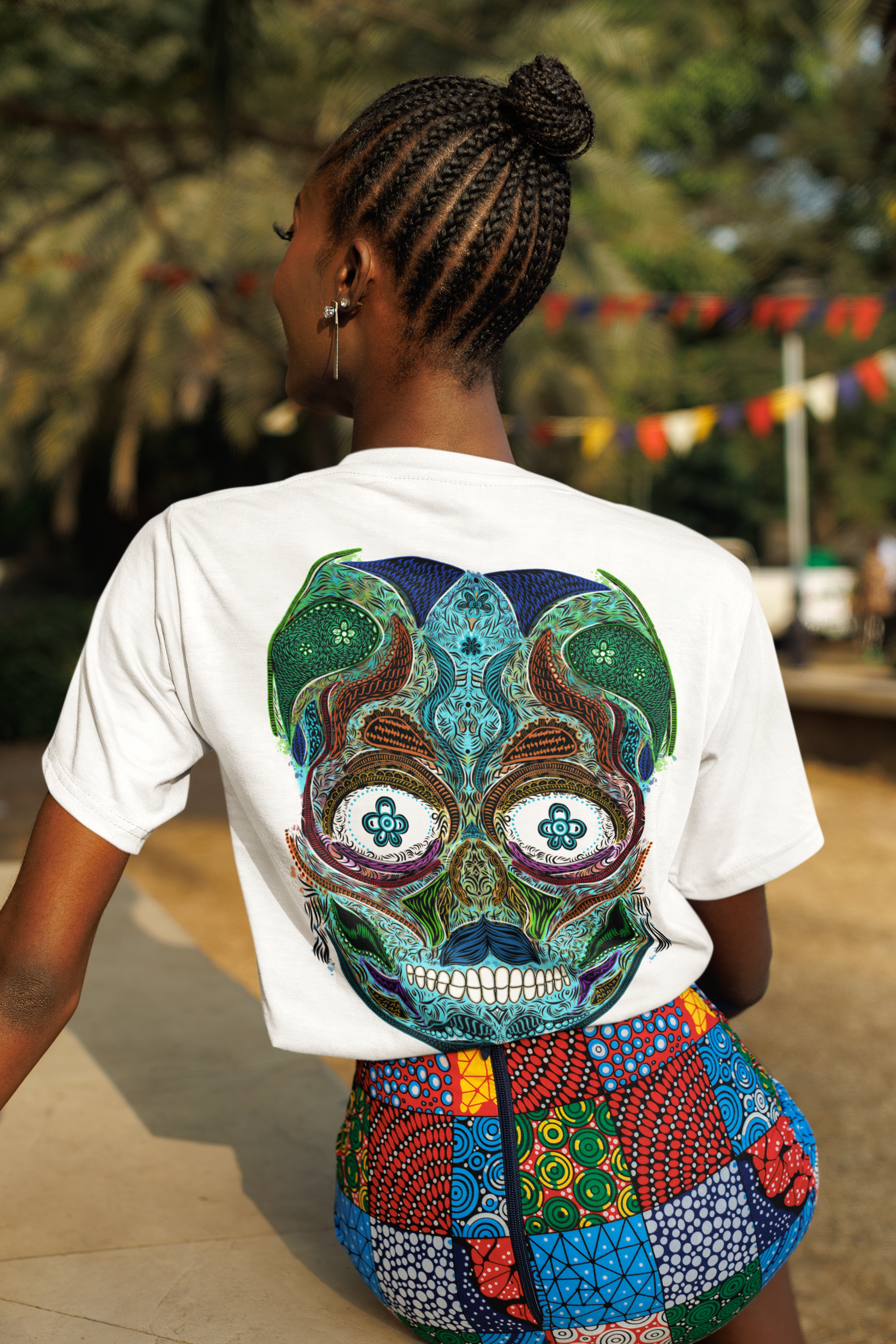 Night Light: Women's White T Shirt