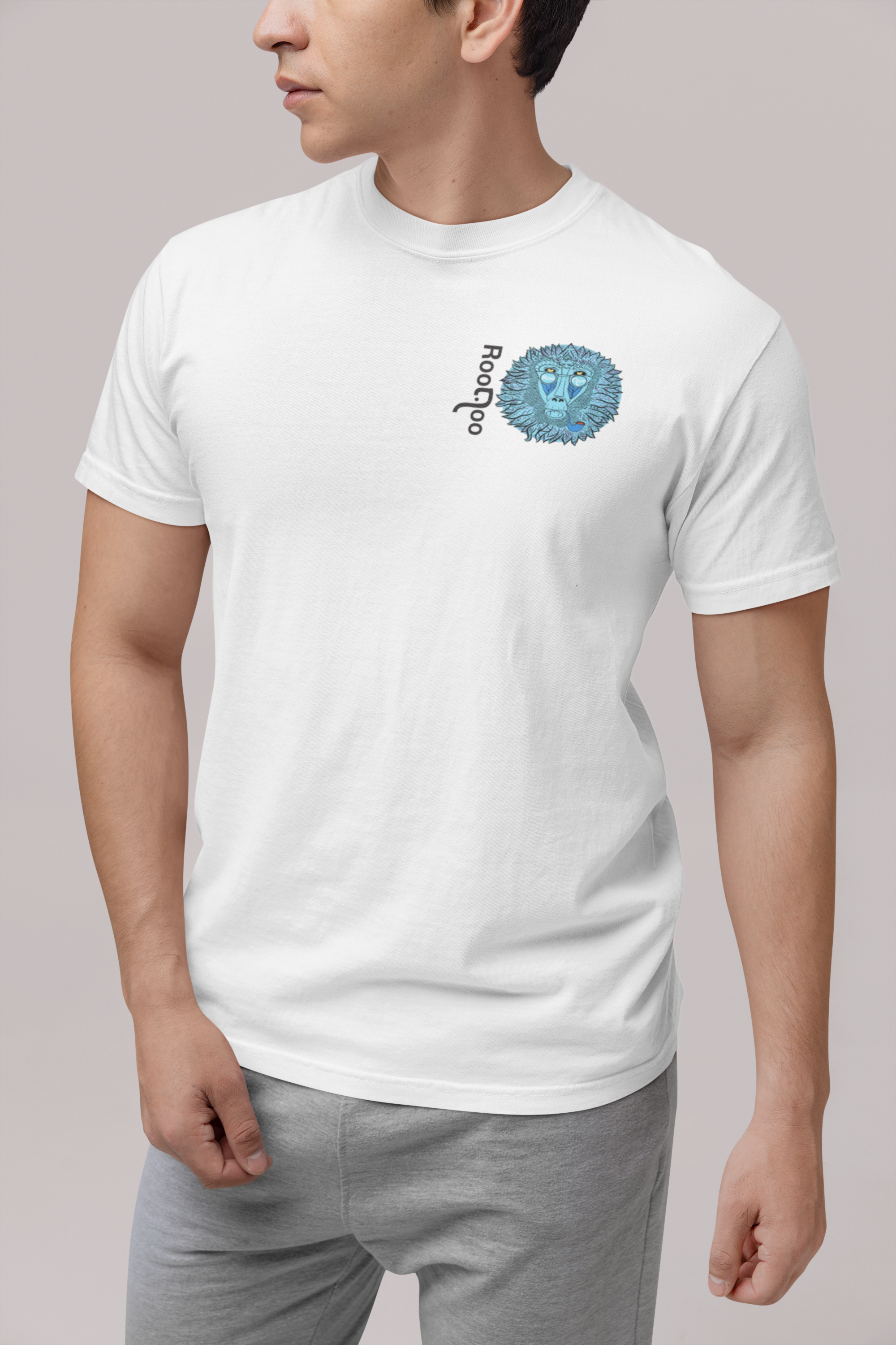 Mystic Monkey: Men's White T Shirt