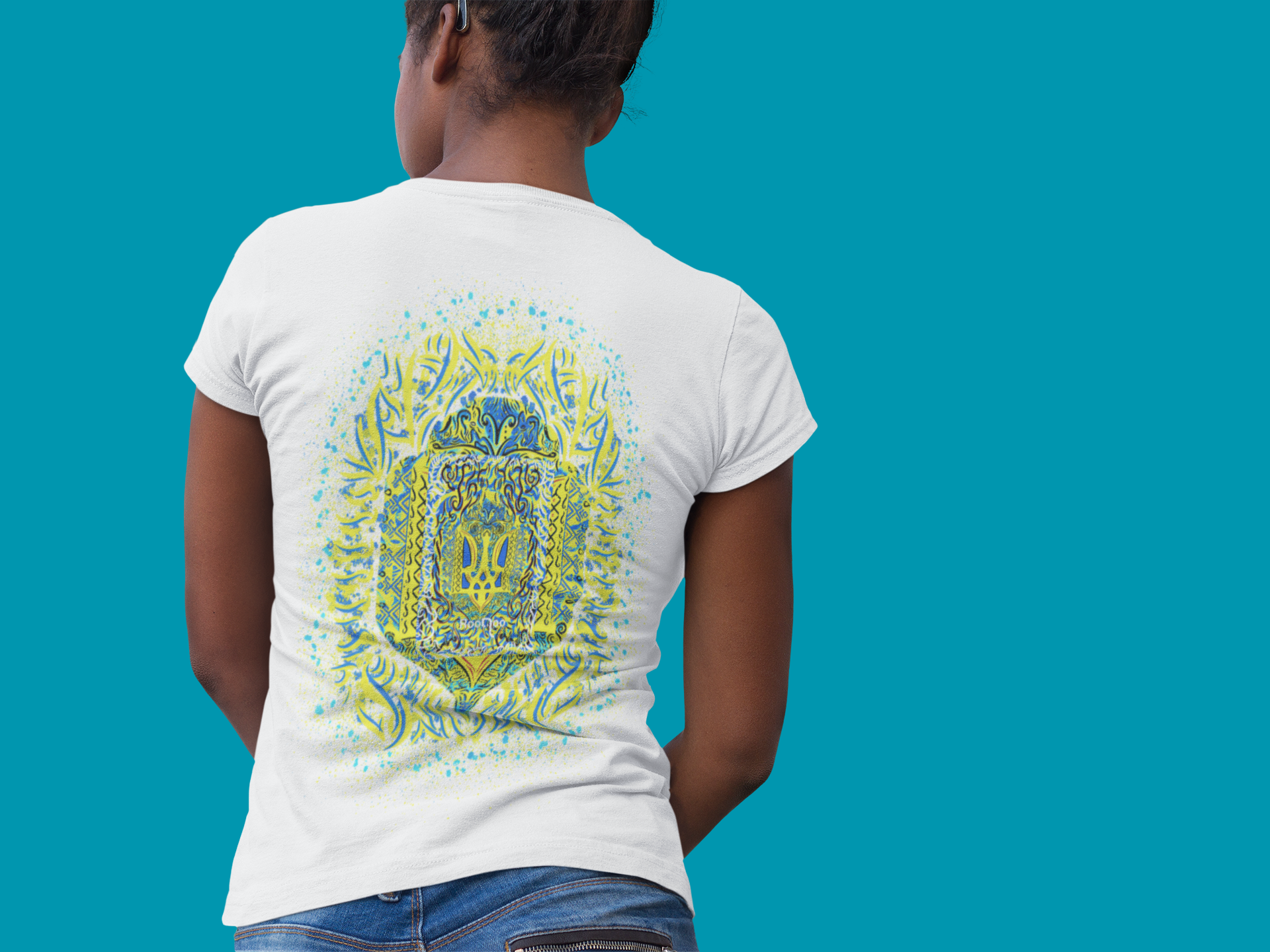 Ukraine: Women's White T Shirt