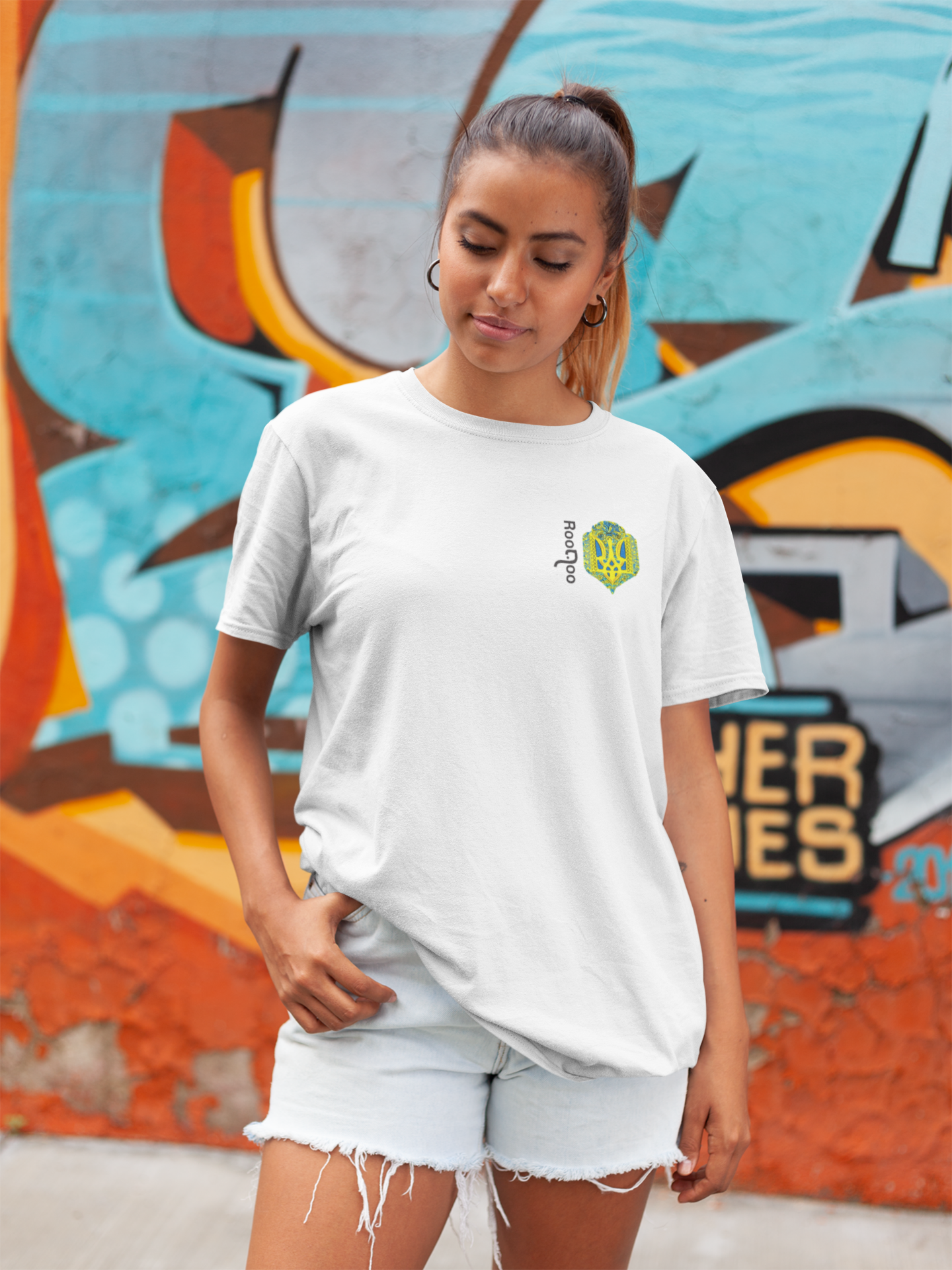 Ukraine: Women's White T Shirt