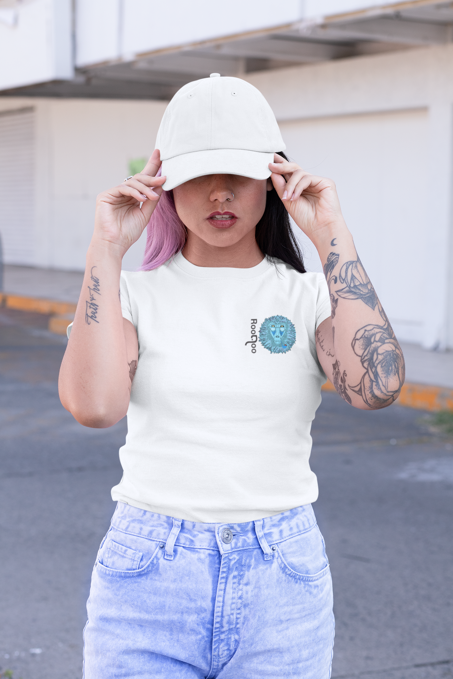 Mystic Monkey: Women's White T Shirt