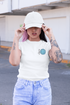 Mystic Monkey: Women's White T Shirt