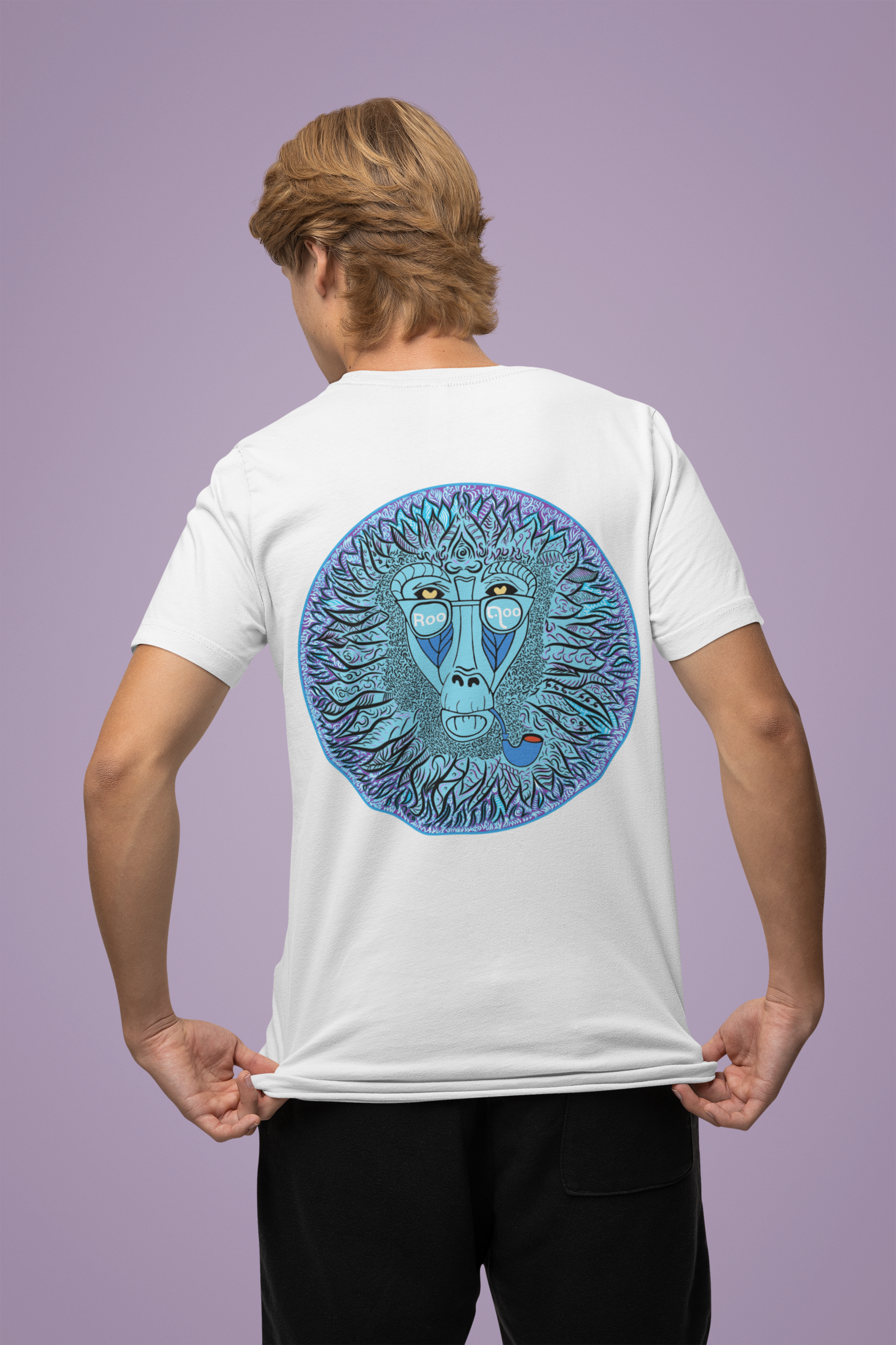 Mystic Monkey: Men's White T Shirt