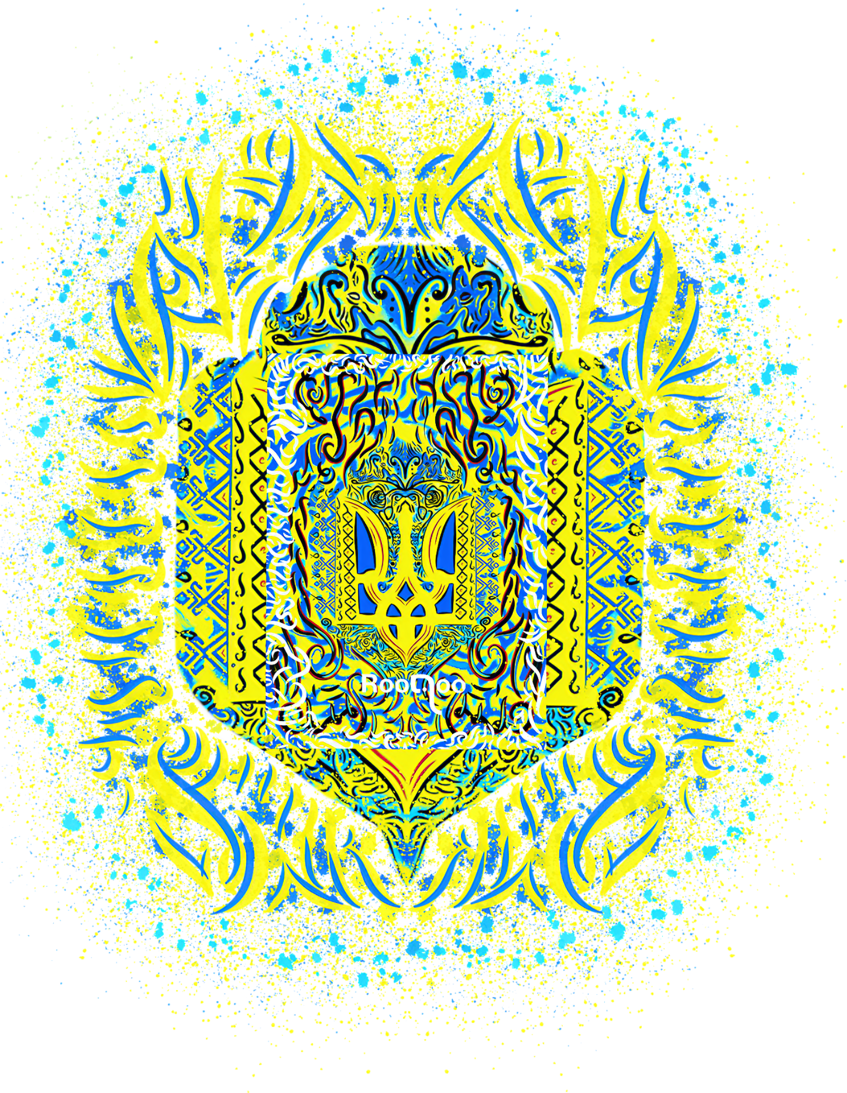 Ukraine: Men's White T Shirt