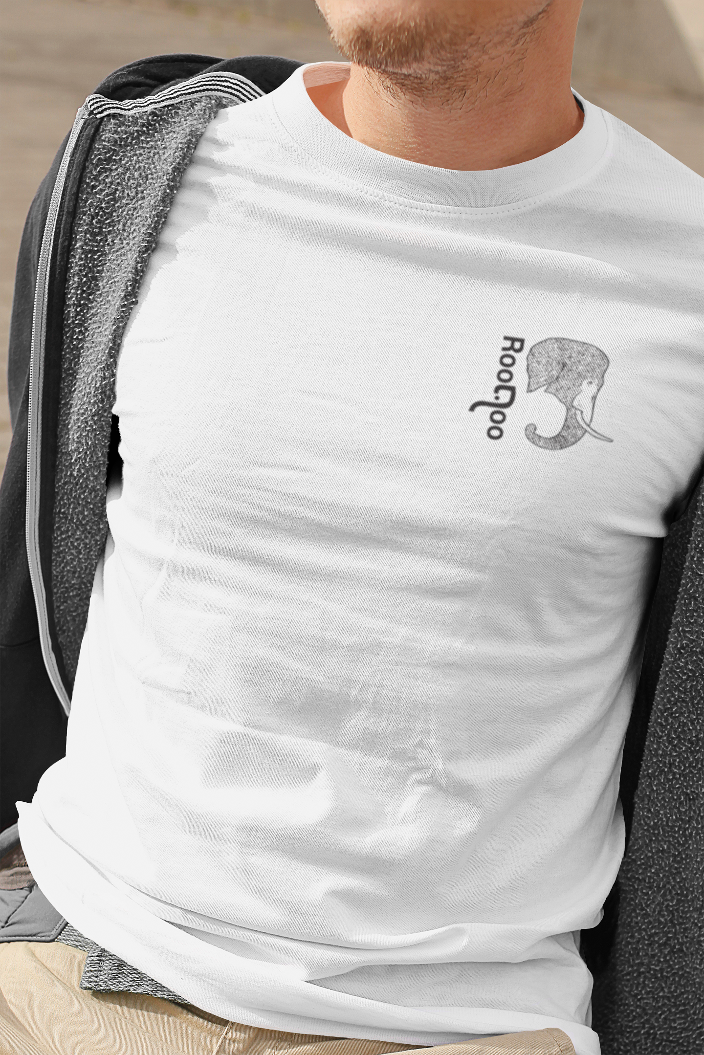 Wandering Giant: Men's White T Shirt