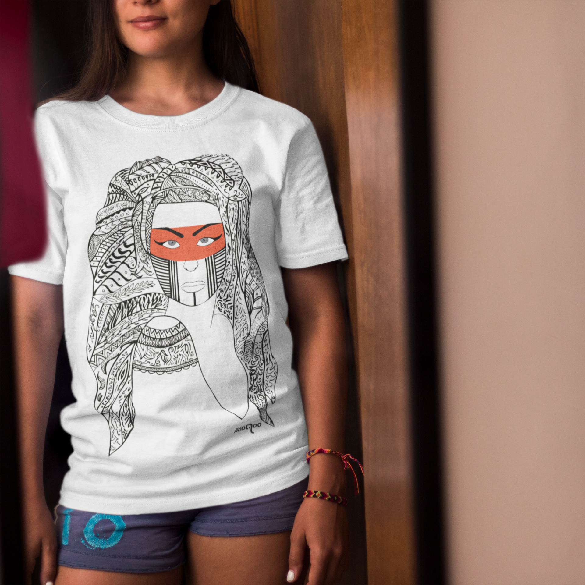 Kayapo. Women's White Tee