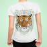 women's psychedelic sustainable white t shirt sumatra's most wanted front