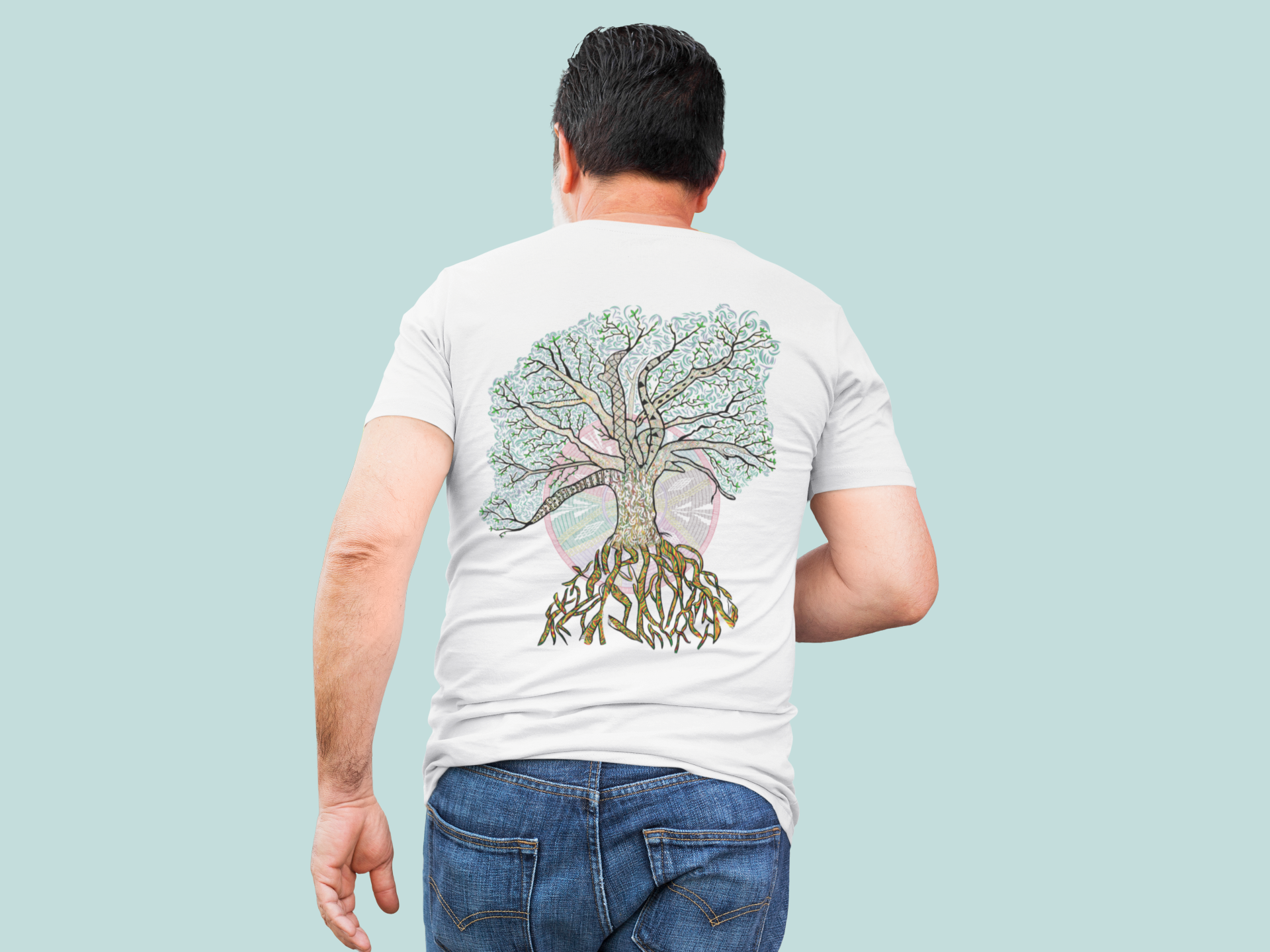 Rooti Roo: Men's White T Shirt